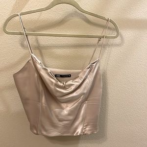 ZARA Satin Corset Top Size M